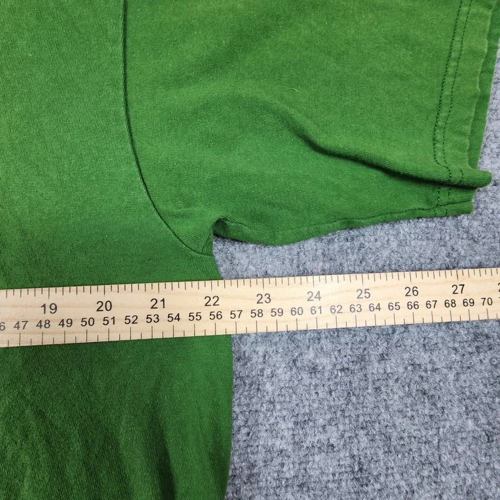 The North Face Mens Large Green Yellow Logo Graphic T-Shirt Short Sleeve Tee